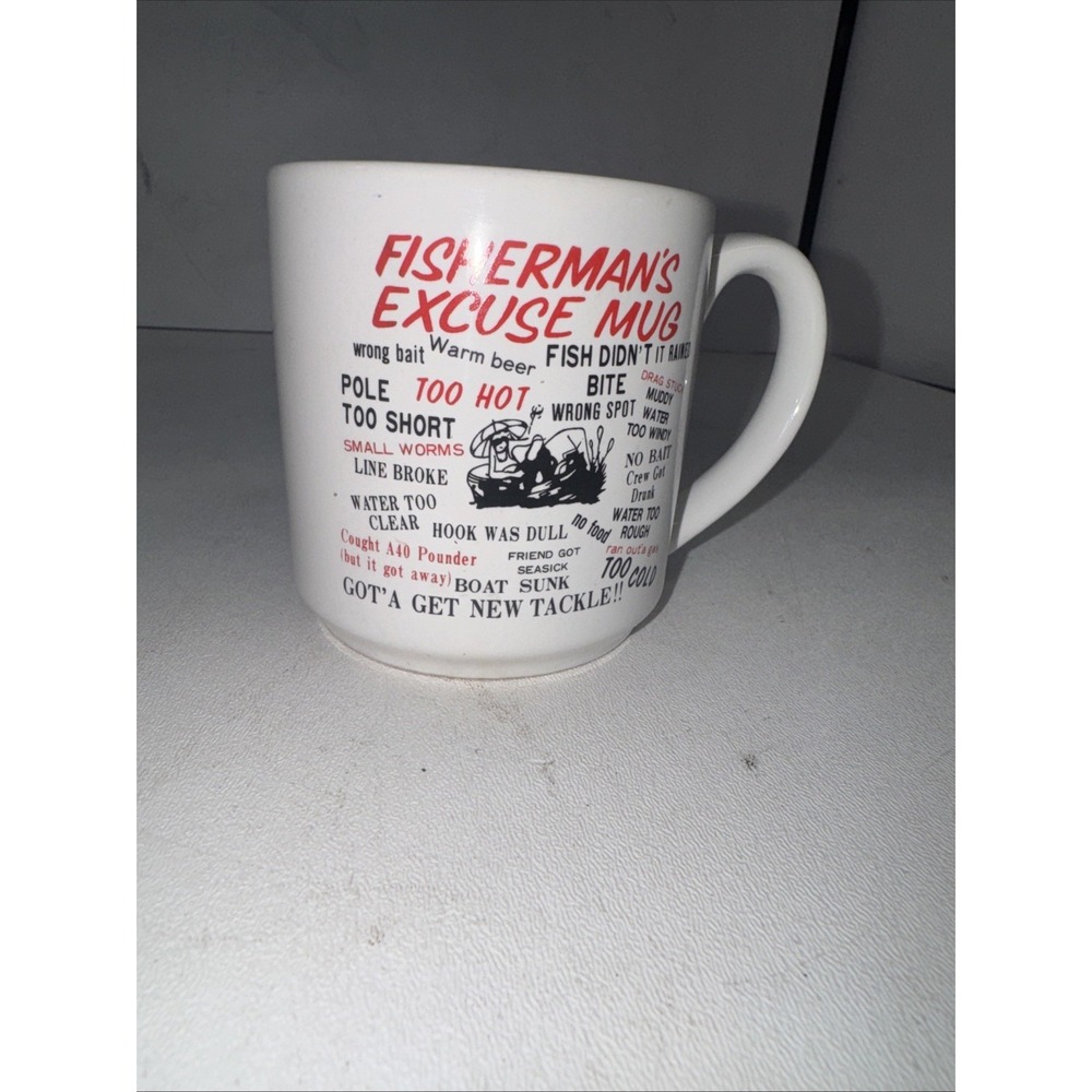 VINTAGE‎ FISHERMANS EXCUSE MUG